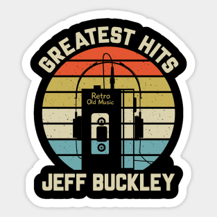 Greatest Hits Jeff Retro Walkman Buckley Vintage Art Sticker